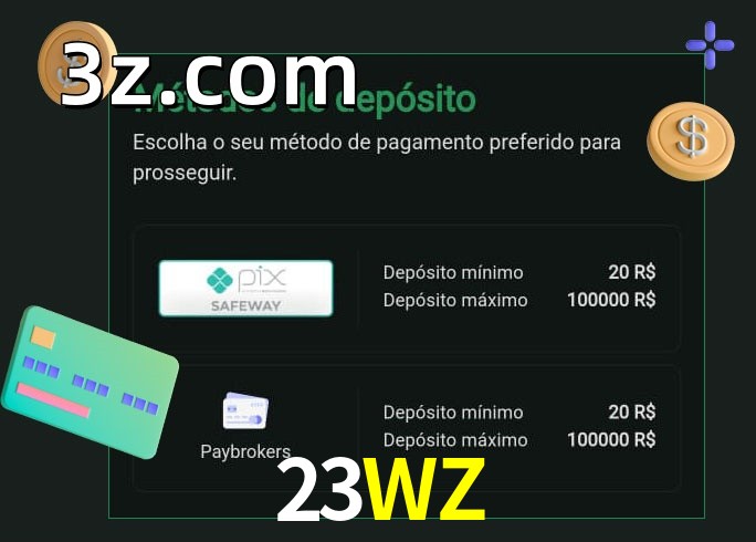 O cassino 23WZbet oferece uma grande variedade de métodos de pagamento